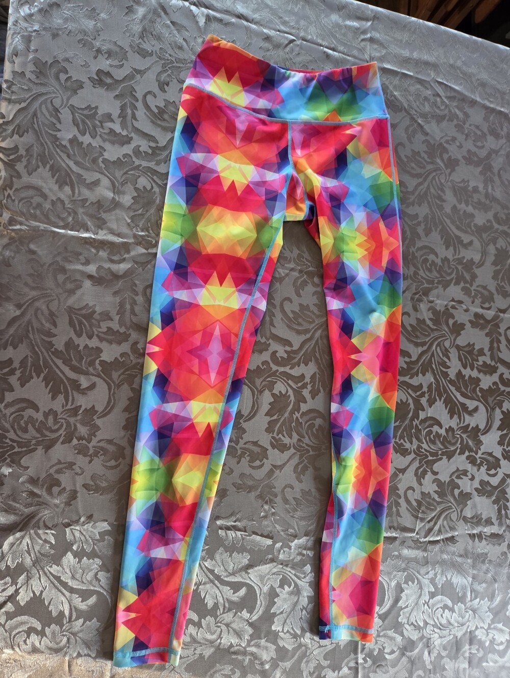 Litfit Rainbow Geo-Print Leggings - Bright Multicolor